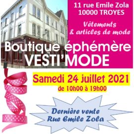 Boutique éphémère samedi 24 juillet !
