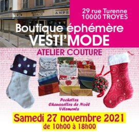 Boutique éphémère samedi 27 novembre !
