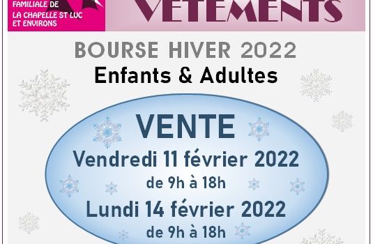 Lancement de notre Bourse aux vêtements Hiver 2022