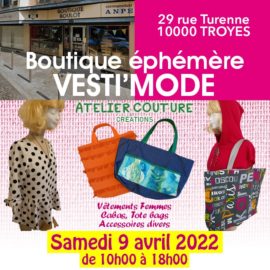 Nouvelle vente éphémère samedi 9 avril